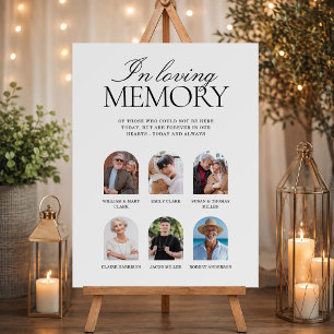 In Loving Memory Wedding Memorial Multiple Photos Foam Board