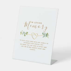 In Loving Memory Wedding Memorial Pedestal Sign