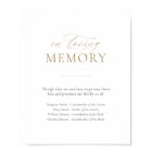 In loving memory wedding memorial table sign