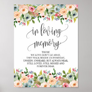 In loving memory Wedding Memorial Table Sign v11