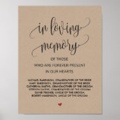 In loving memory Wedding Memorial Table Sign v2 | Zazzle