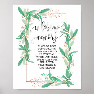 In loving memory Wedding Memorial Table Sign v5
