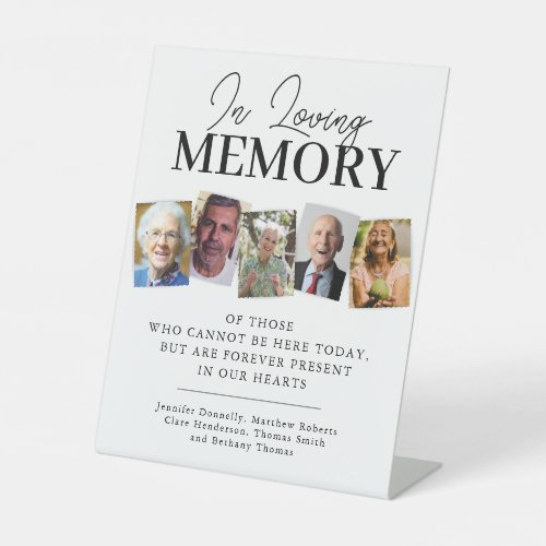 In Loving Memory Wedding Pedestal Sign