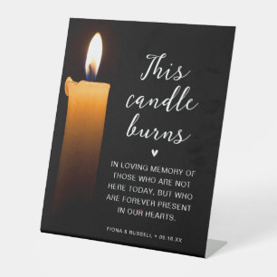 In Loving Memory Wedding Personalized Pedestal Sign