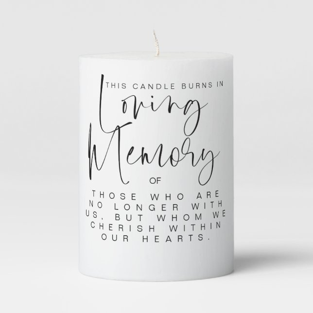 In Loving Memory Wedding Remembrance Candle (Front)