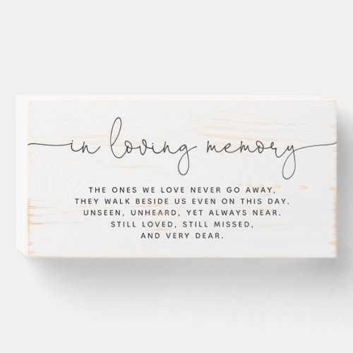 In loving memory Wedding sign