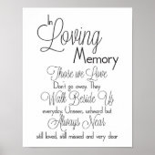 In Loving Memory Wedding Sign | Zazzle