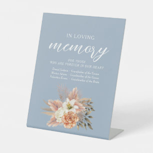 In Loving Memory Wedding Sign Dusty Blue