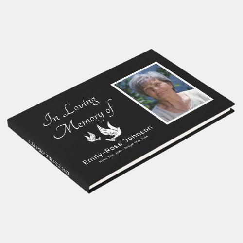 In Loving Memory  White Doves Funeral Memorial Guest Book