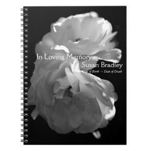In Loving Memory White Roses Funeral Guest Book 2