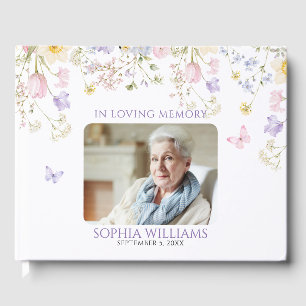 In Loving Memory Wildflower Guest Book