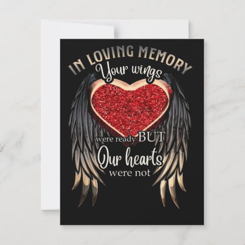 In Loving Memory Wind Valentine Day Gift Thank You Card