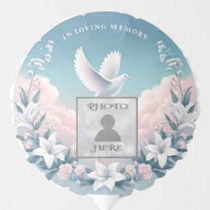In Loving Memory with Dove Balloon