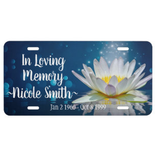 In Loving Memory with Lotus License Plate