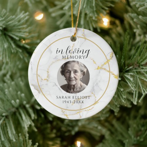 In Loving Memory with Photo | marble gold 