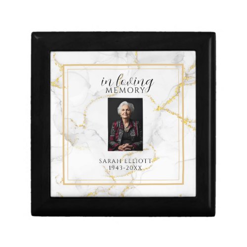 In Loving Memory  with Photo | marble gold