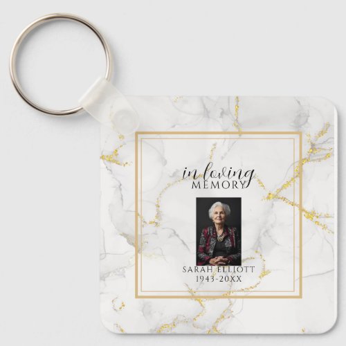 In Loving Memory  with Photo | marble gold