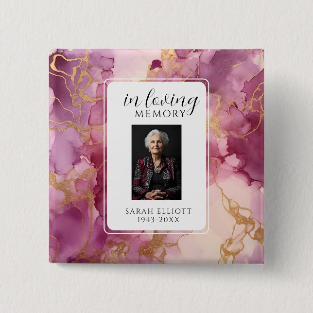 In Loving Memory with Photo | Personal Button (Front)
