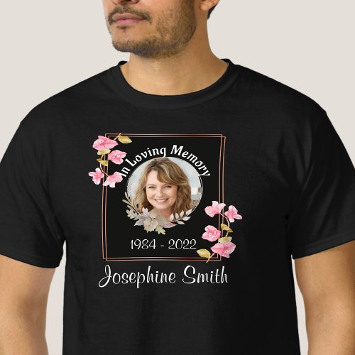 In Loving Memory Wreath Shirt With Photo Template