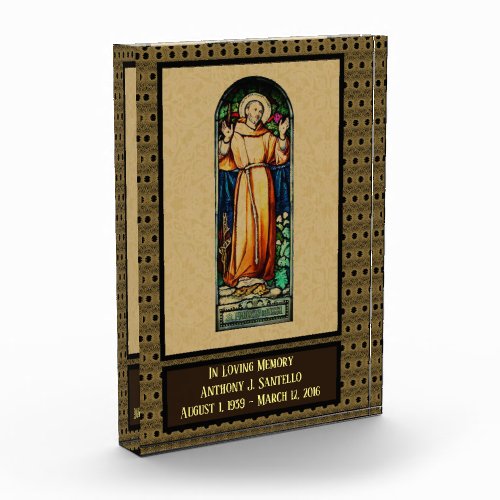 In Loving Remembrance St Francis Assisi Keepsake Photo Block