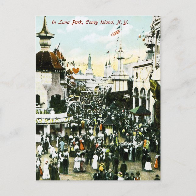 In Luna Park, Coney Island, New York Postcard (Front)