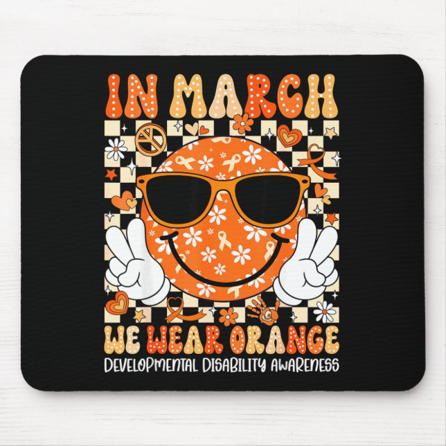 In march wear orange developmental disability mouse pad (Front)