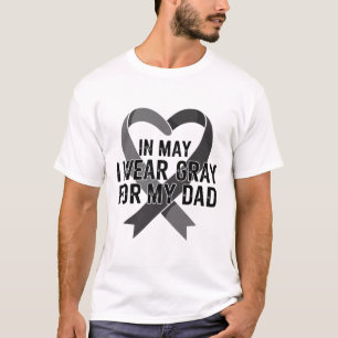 In May I Wear Gray Ribbon Brain Tumor Awareness Ap T-Shirt