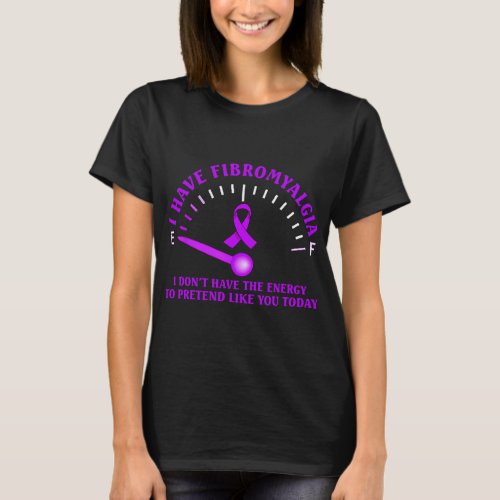 In May I Wear Ribbon Purple Have Fibromyalgia Awar T_Shirt