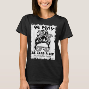 In May We Wear Black Melanoma Skin Cancer Awarenes T-Shirt