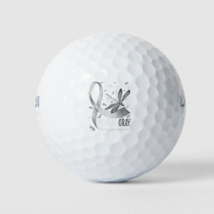 In May We Wear Gray Brain Cancer Awareness Golf Balls