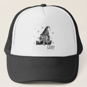 In May We Wear Gray Brain Cancer Awareness Gray Trucker Hat