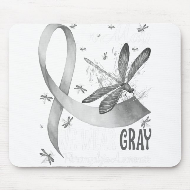 In May We Wear Gray Brain Cancer Awareness Mouse Pad (Front)