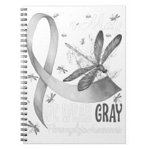 In May We Wear Gray Brain Cancer Awareness Notebook