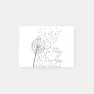 In May We Wear Gray Brain Cancer Awareness Post-it Notes