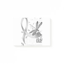 In May We Wear Gray Brain Cancer Awareness Post-it Notes
