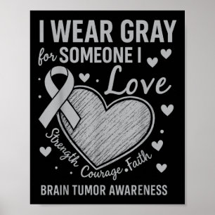 In May We Wear Gray Brain Tumor Awareness Month _1 Poster