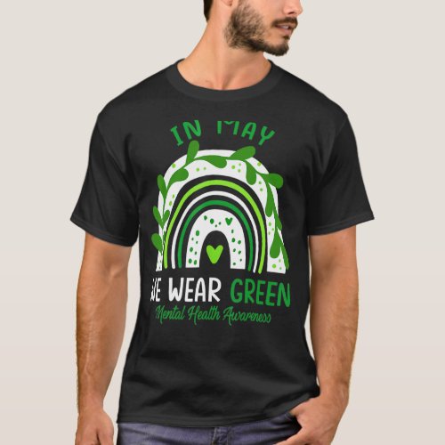 In May We Wear Green Mental Health Awareness T_Shirt