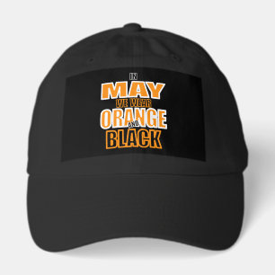 In May we wear Orange Black Philly hockey playoff Hat