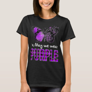 In May We Wear Purple Plaid Lupus Awareness Butter T-Shirt