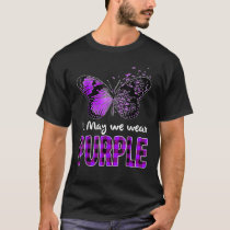 In May We Wear Purple Plaid Lupus Awareness Butter T-Shirt