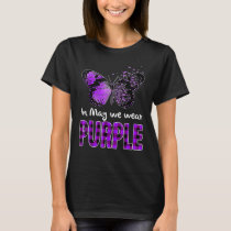 In May We Wear Purple Plaid Lupus Awareness Butter T-Shirt