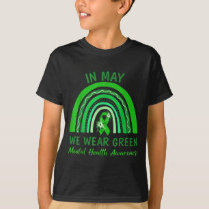 in May Wear Green Mental Health Awareness Men T-Shirt