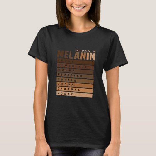 In Melanin African American Queen King Black Histo T_Shirt