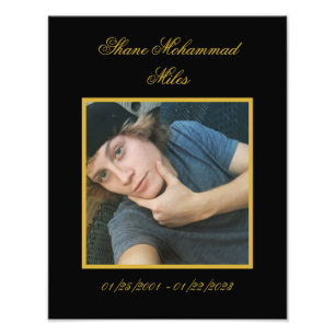 In Memoriam Bereavement Customized  Photo Print