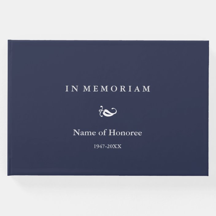 In Memoriam Elegant Memorial Guest Book Zazzle Com