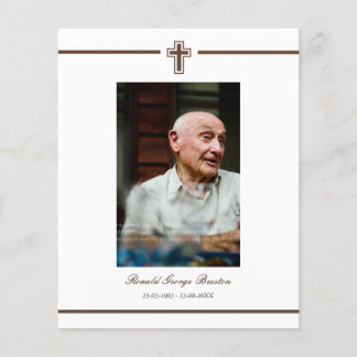 In Memoriam Remembrance Death Notice Photo Flyer