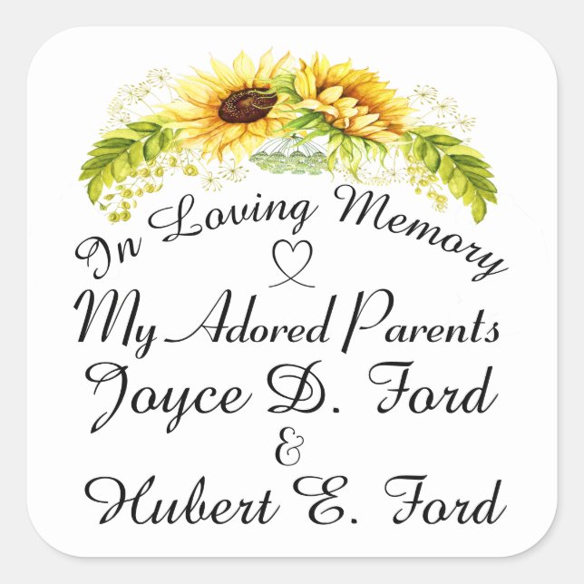  In Memoriam Sticker (Front)