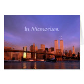 "in Memoriam" Twin Towers World Trade Center NYC (Front Horizontal)