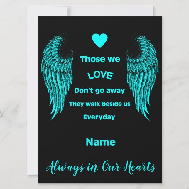 In Memory Bereavement And Loss Photo Print (Front)