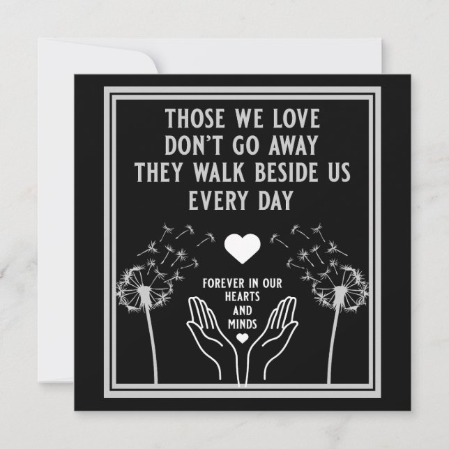 In Memory Bereavement And Loss Photo Print Card (Front)